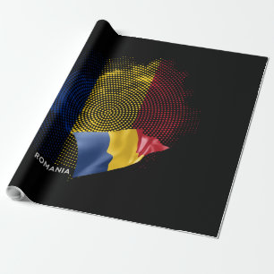 Rumänien-Flagge Geschenkpapier