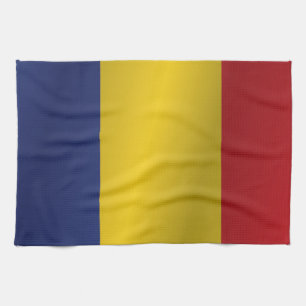 Rumänien-Flagge Geschirrtuch