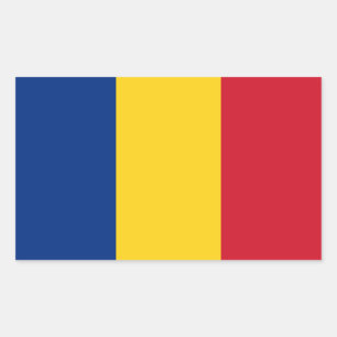 Rumänien-Flagge Rechteckiger Aufkleber