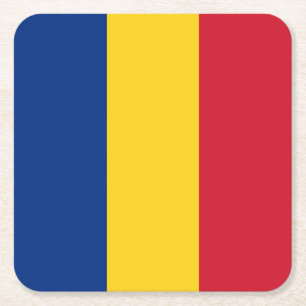 Rumänien-Flagge Rechteckiger Pappuntersetzer