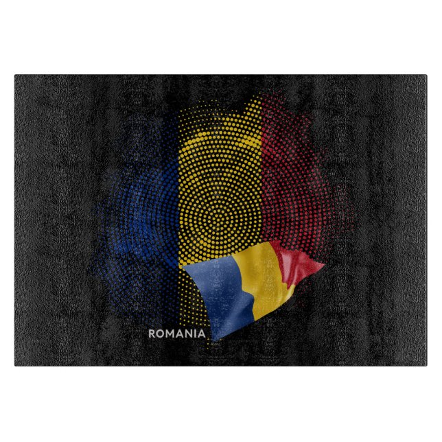 Rumänien-Flagge Schneidebrett (Vorderseite)