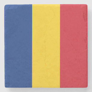 Rumänien-Flagge Steinuntersetzer