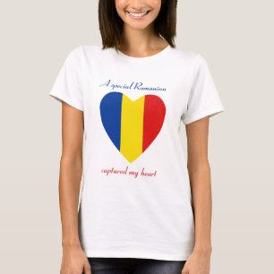 Rumänien-Flagge T-Shirt für den Schatz