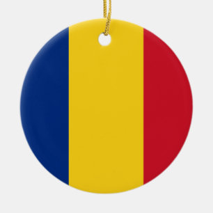 Rumänien-Flaggen-Verzierung Keramikornament