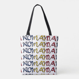 Rumänien Flaggenfarben Typografie Europäisches Lan Tasche