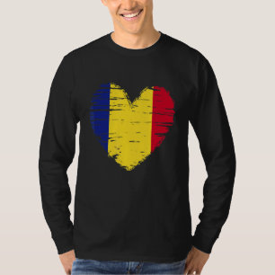 Rumänien Herz Rumänische Flagge Rumänischer Stolz T-Shirt