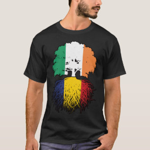 Rumänien Irisch Irland Tree Roots Flag T-Shirt