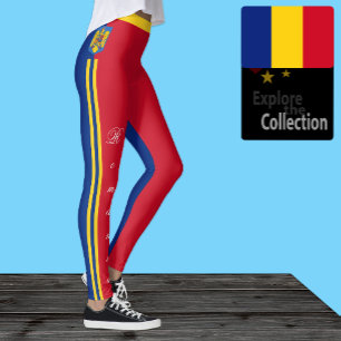 Rumänien - Modeunternehmen, rumänische Fahne/Sport Leggings