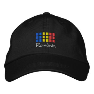 Rumänien - Obergrenze - Rumänischer Flaggenhut Bestickte Kappe