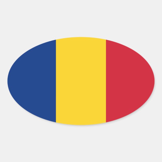 Rumänien Ovaler Aufkleber (Vorderseite)