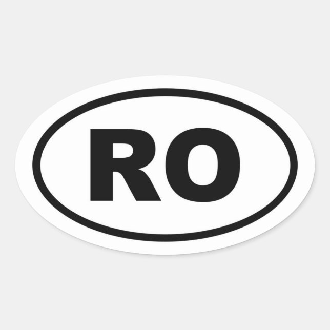 Rumänien Ovaler Aufkleber (Vorderseite)