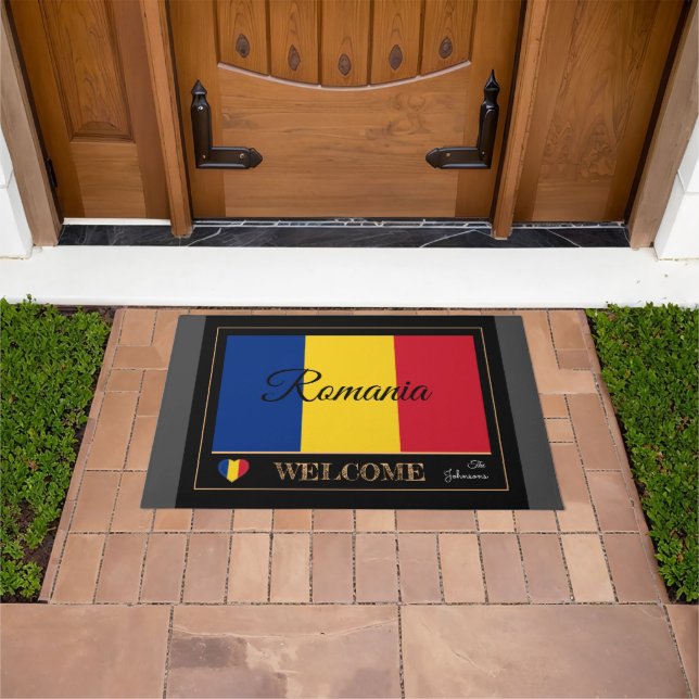 Rumänien & Rumänien Flag House matts/sports Willko Fußmatte (Außenbereich)