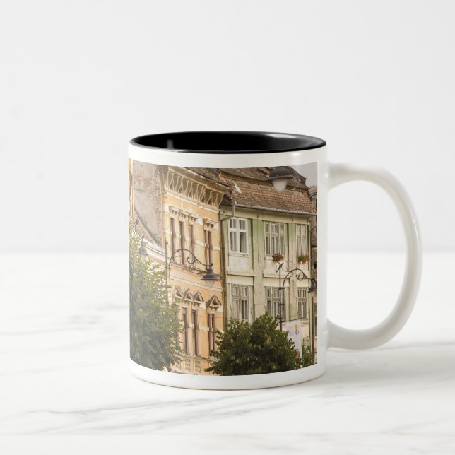 Rumänien, Sibiu. Neue Stadt. Rf) Zweifarbige Tasse (Rechts)