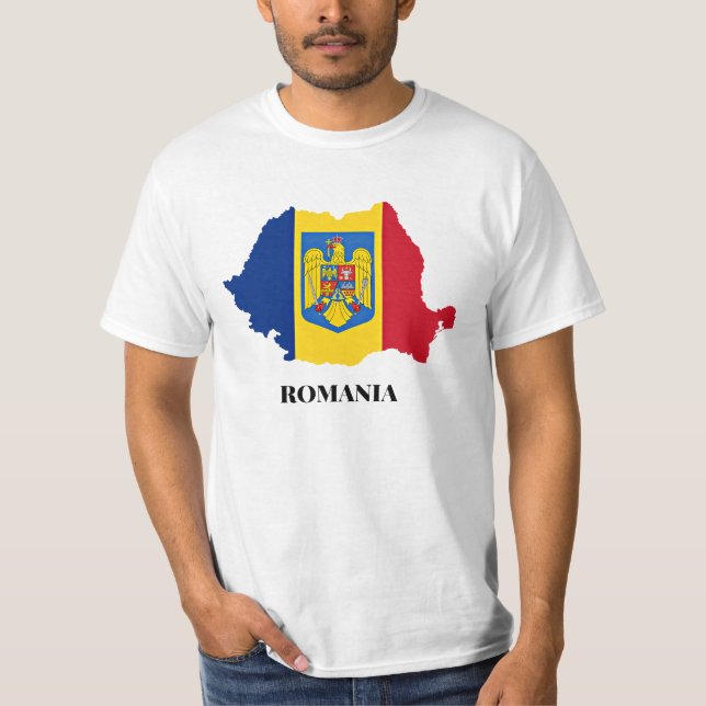 Rumänien-Silhouette T-Shirt (Vorderseite)