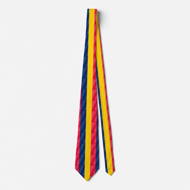 Rumänien-Staatsflagge Krawatte (Vorderseite)