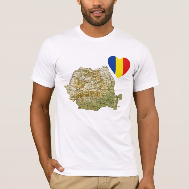 Rumänien - T - Shirt für Flaggen (Vorderseite)