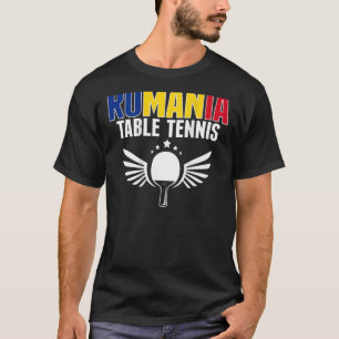 Rumänien Tischtennis unterstützt rumänisches Ping T-Shirt