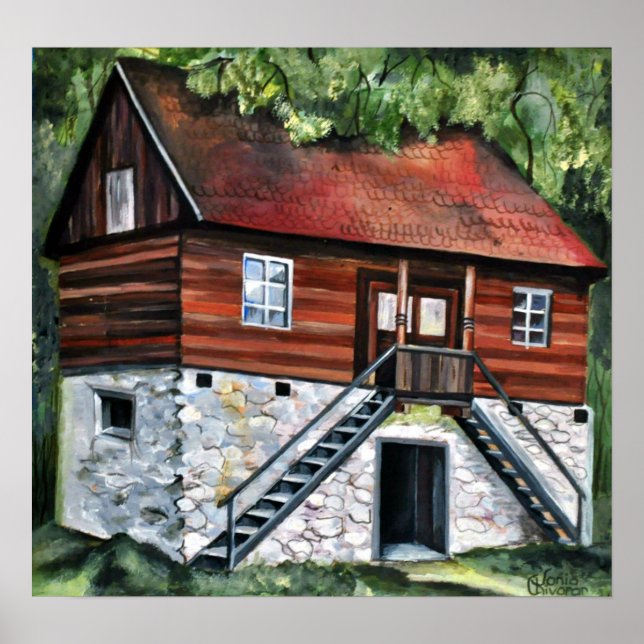 Rumänien - Traditionelles transsilvanisches Haus Poster (Vorne)