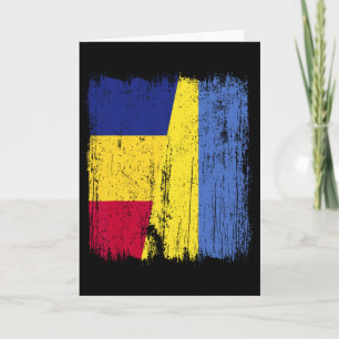Rumänien Ukraine Halbflagge Rumänisches Ukrainisch Karte