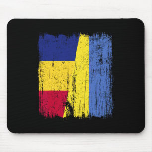 Rumänien Ukraine Halbflagge Rumänisches Ukrainisch Mousepad