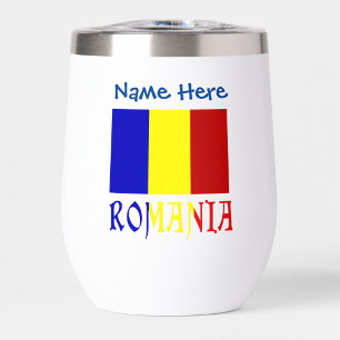 Rumänien und Rumänische Flagge Blau Personalisieru