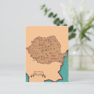 Rumänien Vintage Landkreise Karte