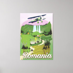 Rumänien Vintage-Reiseplakat Leinwanddruck