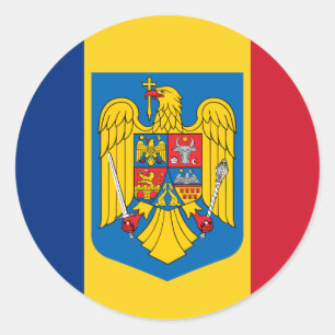 Rumänien-Wappen, die Republik Kongo Runder Aufkleber
