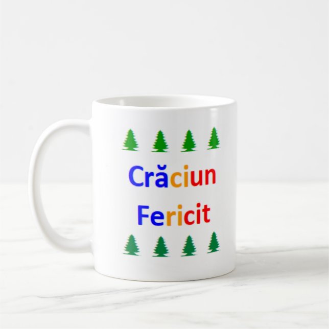 rumänisch Crăciun fericit Kaffeetasse (Links)