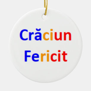 rumänisch Frohe Weihnachten Keramik Ornament