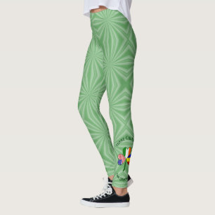 Rumänisch Irish American Flags Kleeblatt personali Leggings