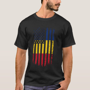 Rumänische amerikanische Flagge Rumänischer Roots T-Shirt