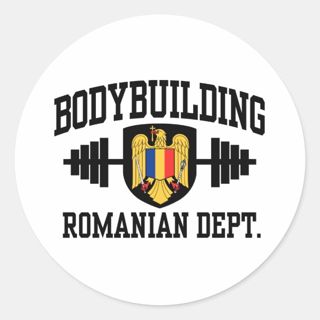 Rumänische Bodybuilding Runder Aufkleber (Vorderseite)