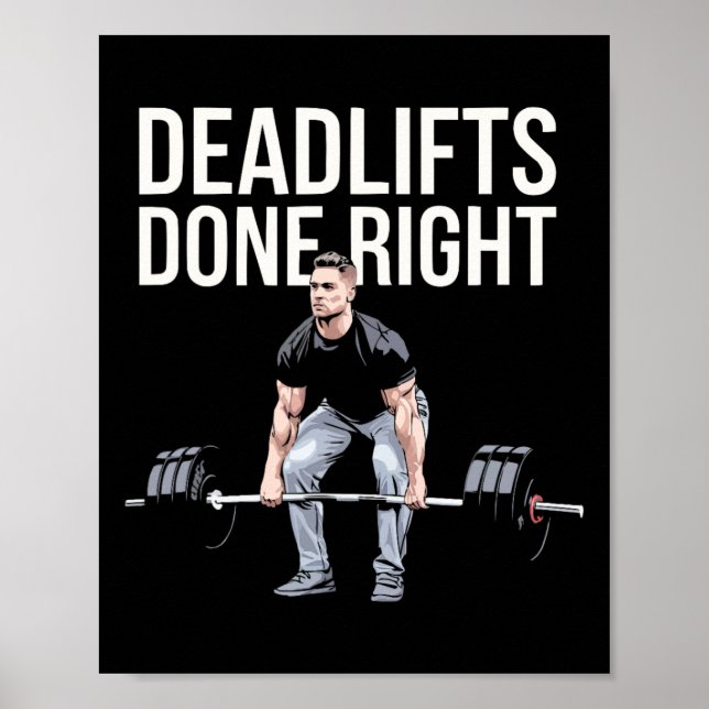 Rumänische Deadlift-Bodybuilding Fitness Workout G Poster (Vorne)