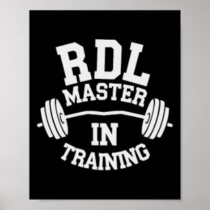 Rumänische Deadlift-Bodybuilding Fitness Workout G Poster