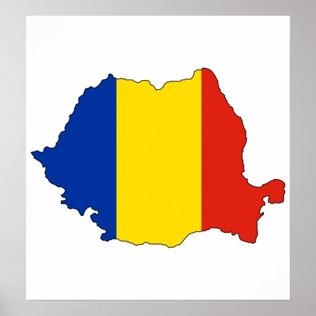 Rumänische Flag-Karte Poster (Vorne)