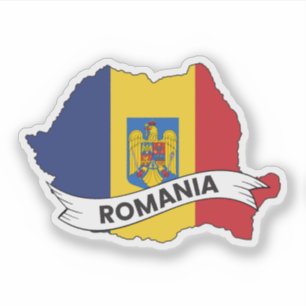 Rumänische Flagge Aufkleber