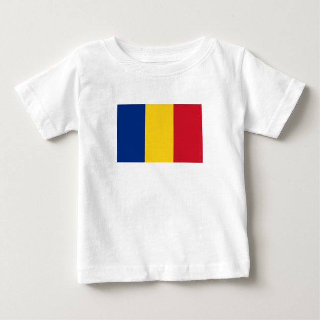 Rumänische Flagge Baby T-shirt (Vorderseite)