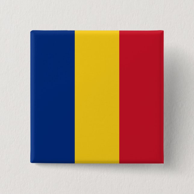 Rumänische Flagge Button (Vorderseite)