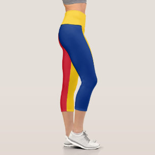 Rumänische Flagge Capri Leggings