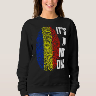 Rumänische Flagge Dna Fingerprint Rumänien Sweatshirt