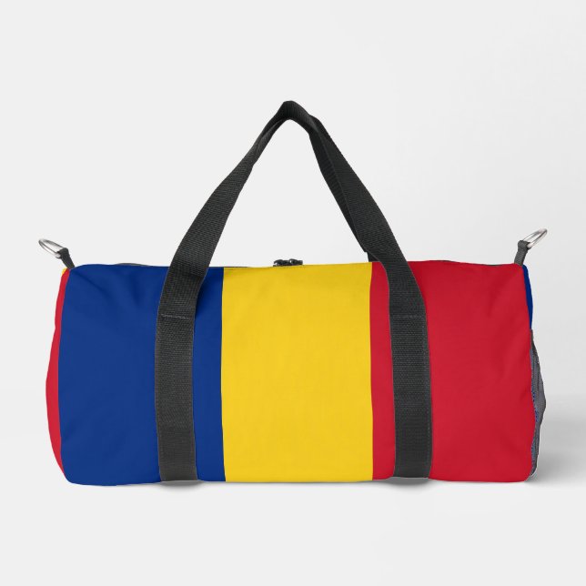 Rumänische Flagge Duffle Bag (Vorderseite)