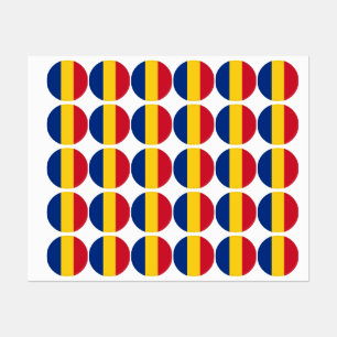 Rumänische Flagge Etiketten