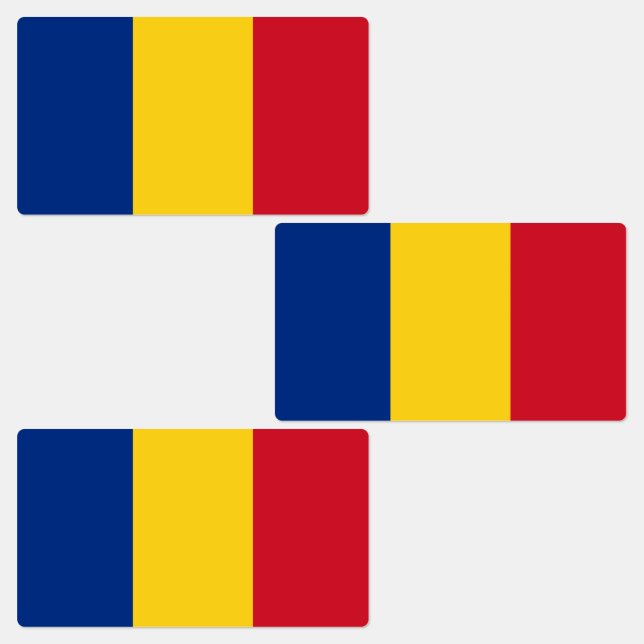 Rumänische Flagge Etiketten (Gruppe)