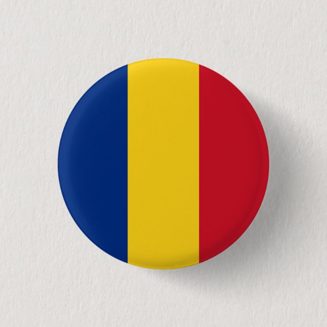 Rumänische Flagge, Flagge Rumäniens Button (Vorderseite)