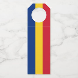Rumänische Flagge Flaschenanhänger