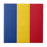 Rumänische Flagge Fliese<br><div class="desc">Patriotische Flagge Rumäniens.</div>