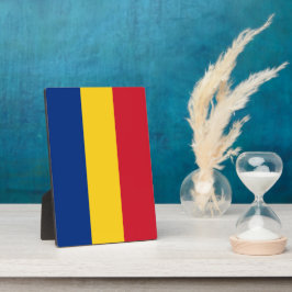 Rumänische Flagge Fotoplatte