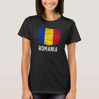 Rumänische Flagge für Vintages Rumänien T-Shirt