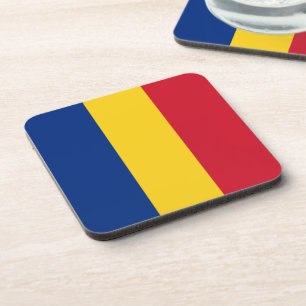 Rumänische Flagge Getränkeuntersetzer